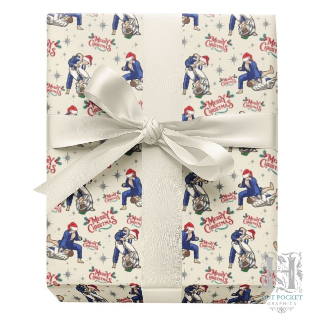 Papel de embrulho de Natal de Jiu Jitsu (Criador carregado)
