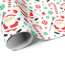 Papel de embrulho de Natal de Lacrosse