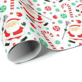 Papel de embrulho de Natal de Lacrosse