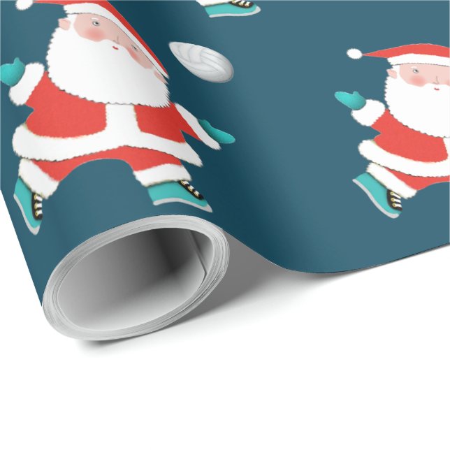 Papel de embrulho de Natal de volei (Ponta do rolo)
