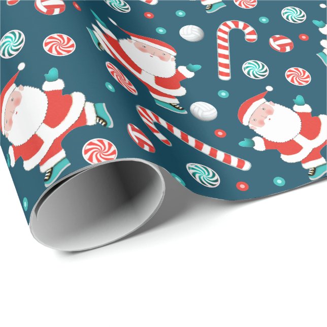 Papel de embrulho de Natal de volei (Ponta do rolo)