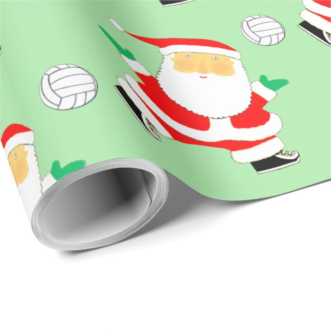 Papel de embrulho de Natal de voleibol (Ponta do rolo)