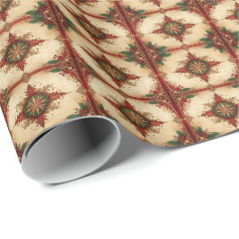 Papel de embrulho de Natal decorativo vermelho