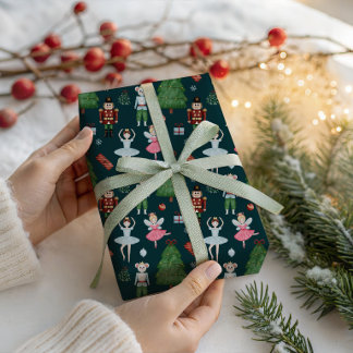 Papel de embrulho de Natal do Ballet Noite de Nata