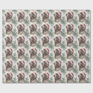 Papel de embrulho de Natal do cão da Terra Nova