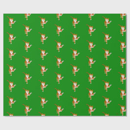 Papel de embrulho de Natal do gato Jingle Claws