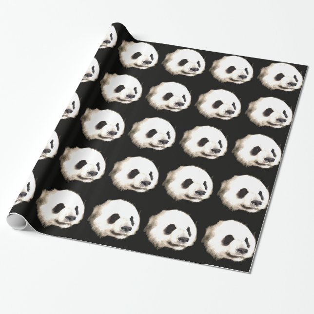 Papel de embrulho de Natal do Panda Bonito (Desenrolado)