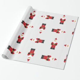Papel de embrulho de Natal do Papai Noel feliz