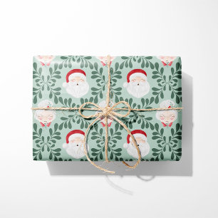 Papel de embrulho de Natal do Sr. e da Sra. Claus
