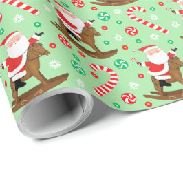 Papel de embrulho de Natal do trevo equestre