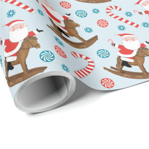 Papel de embrulho de Natal do trevo equestre