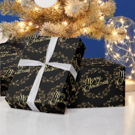 Papel de embrulho de Natal dourado