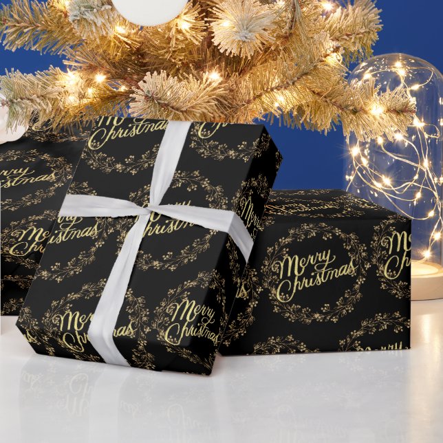 Papel de embrulho de Natal dourado (Feriados)