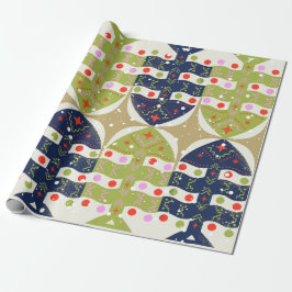 Papel de embrulho de Natal elegante do Velho Mundo