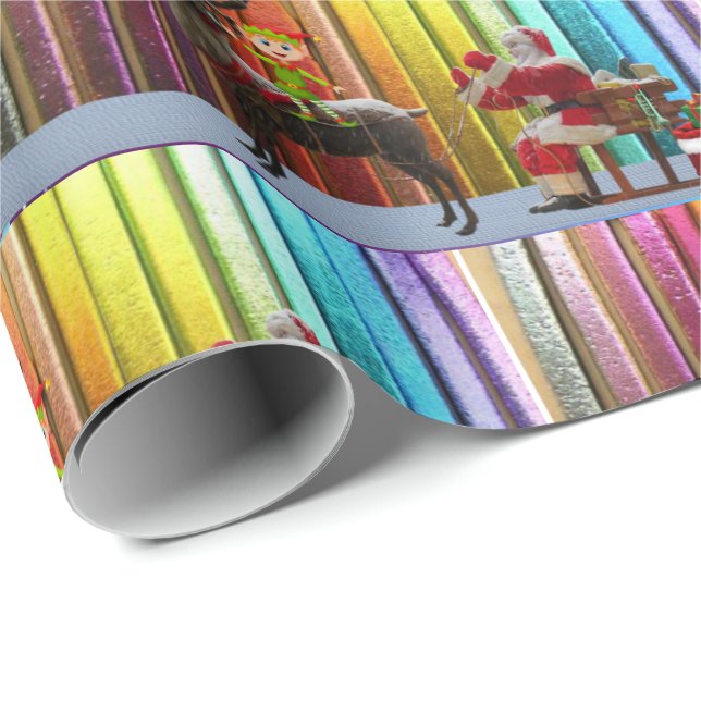 Papel de embrulho de Natal Elfo (Ponta do rolo)