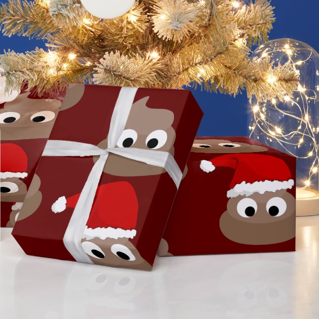 Papel de embrulho de Natal engraçado de cocô (Feriados)