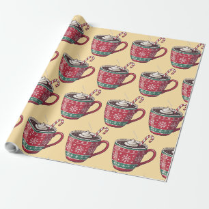 Papel de embrulho de Natal fofo