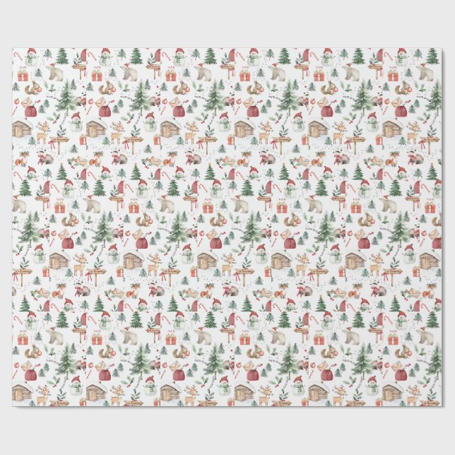 Papel de embrulho de Natal fofo (Aberto)