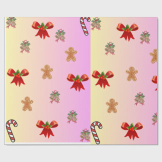 Papel de embrulho de Natal fofo