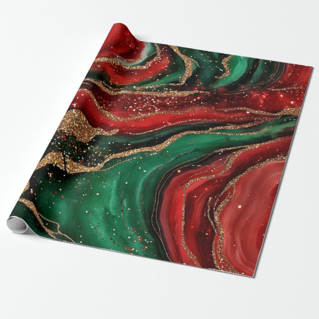 Papel de embrulho de Natal Geodo (Desenrolado)