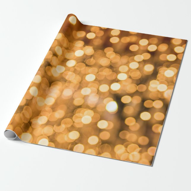 Papel de embrulho de Natal Glamour Glitter Dourado (Desenrolado)