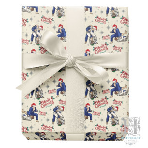 Papel de embrulho de Natal Jiu Jitsu