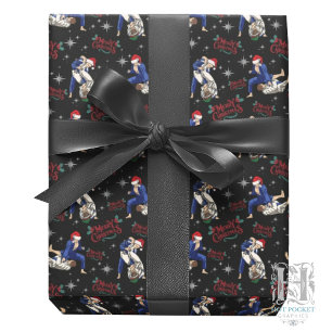 Papel de embrulho de Natal Jiu Jitsu presente de N