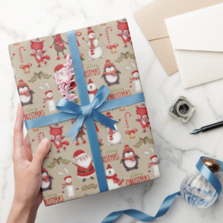 Papel de embrulho de Natal Kraft Rústico