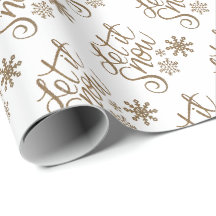 Papel de embrulho de Natal Let it Snow