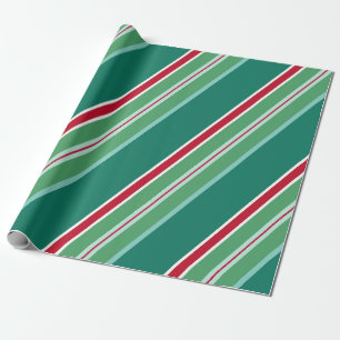 Papel de embrulho de Natal listrado de doce retrô 