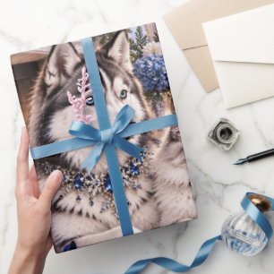 Papel de embrulho de Natal Luxuoso Floresta Meia-N