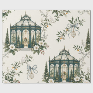 Papel de embrulho de Natal Marfim Casa de Vidro Jo