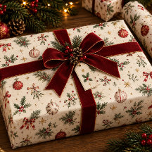 Papel de embrulho de Natal minimalista escandinavo
