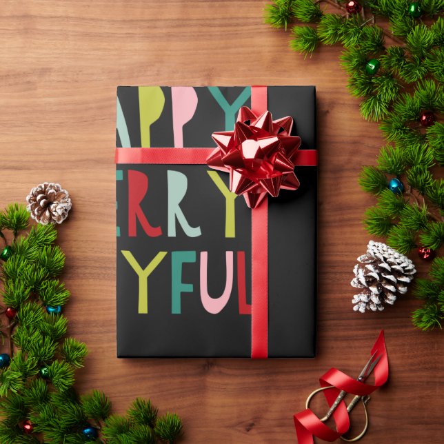 Papel de embrulho de Natal moderno e colorido (Presente de Natal)