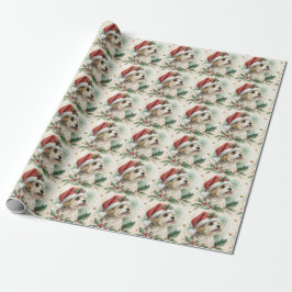 Papel de embrulho de Natal Morkie