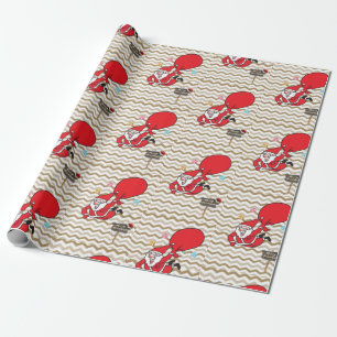 Papel de embrulho de Natal Papai Noel