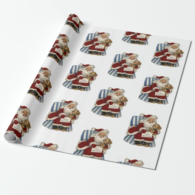 Papel de embrulho de Natal Papai Noel (Desenrolado)