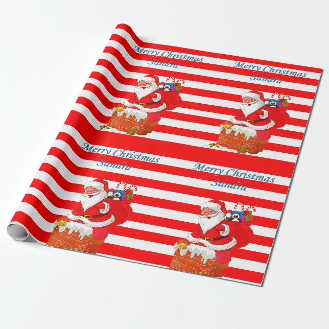Papel de embrulho de Natal Papai Noel (Desenrolado)