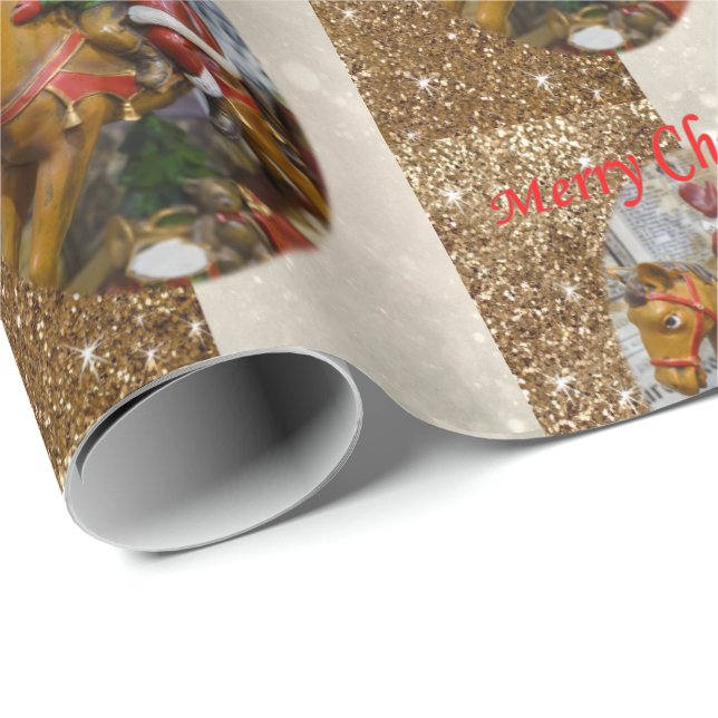 Papel de embrulho de Natal Papai Noel (Ponta do rolo)