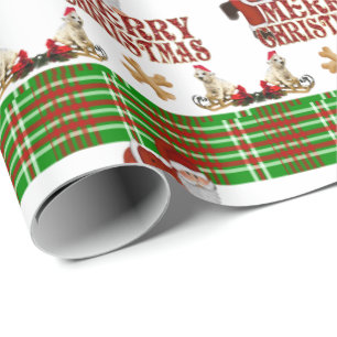 Papel de embrulho de Natal Papai Noel