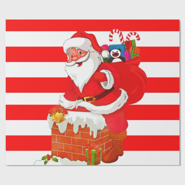 Papel de embrulho de Natal Papai Noel (Aberto)