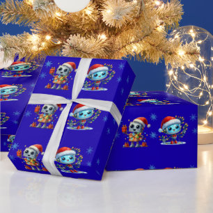 Papel de embrulho de Natal para aniversário de rob