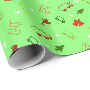 Papel de embrulho de Natal para caminhão de grande