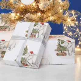 Papel de embrulho de Natal para festa de Elefante 