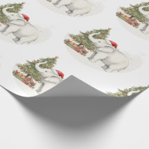 Papel de embrulho de Natal para festa de Elefante 