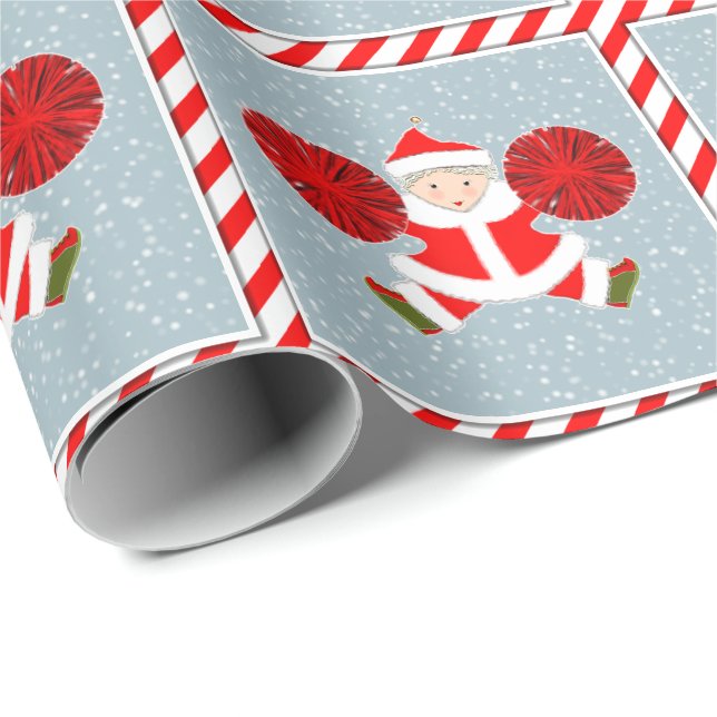Papel de embrulho de Natal para líderes de torcida (Ponta do rolo)