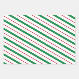 Papel de embrulho de Natal para listras vermelhas 