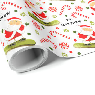 Papel de embrulho de Natal para presente de snowbo