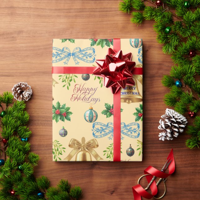 Papel de embrulho de Natal personalizado (Presente de Natal)