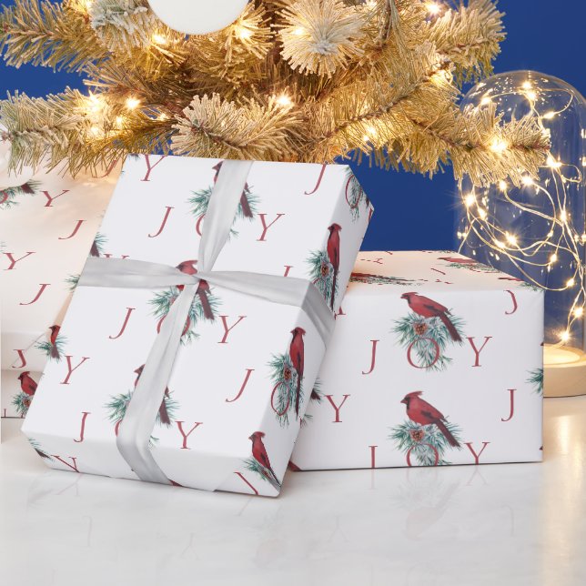 Papel de embrulho de Natal personalizado Cardinal (Feriados)